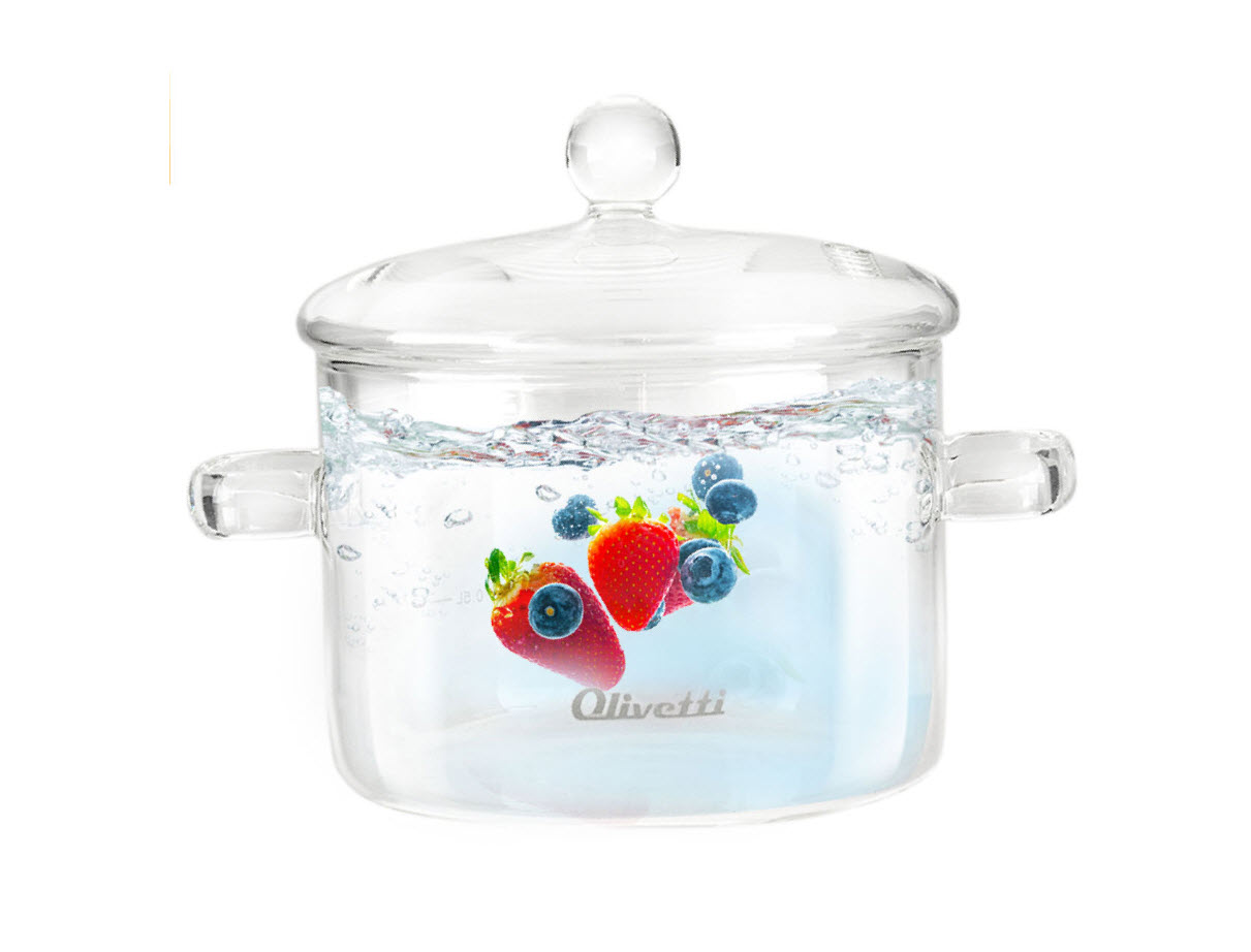 Кастрюля с крышкой Оливетти 1,5л, стекло арт.Olivetti CSG01 по цене 