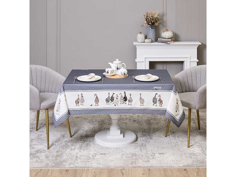 Скатерть Семейная ферма 140х180см серый, хлопок твил пропитка арт.850-747-2 по цене 