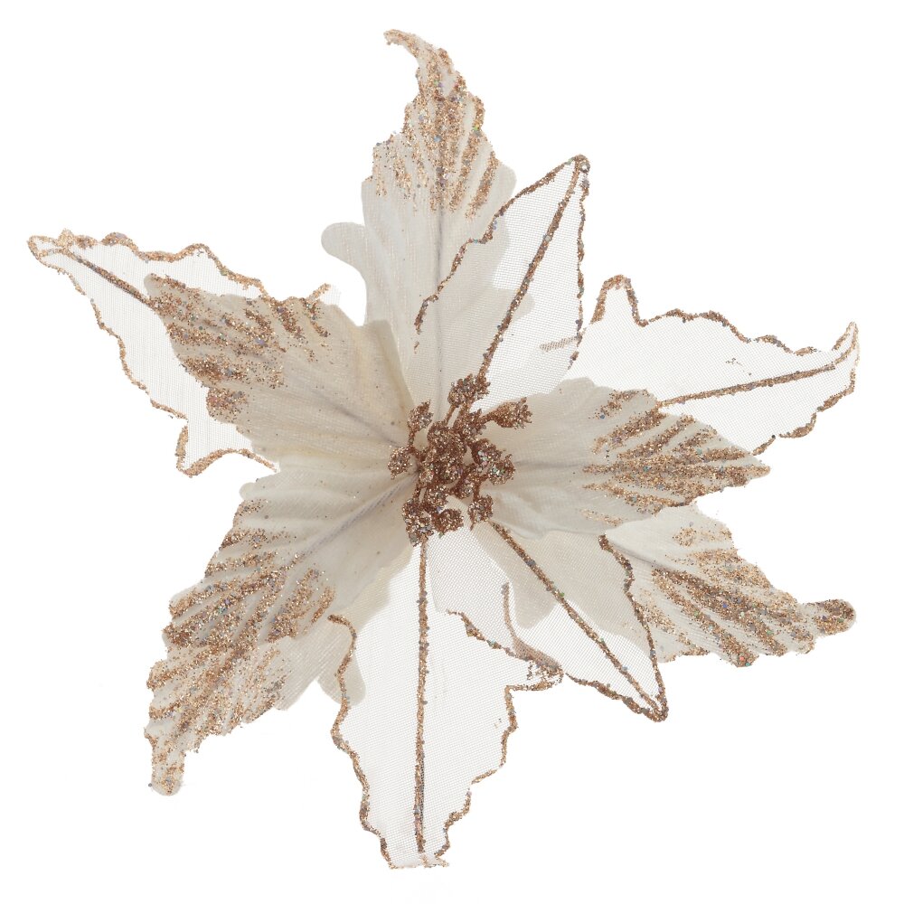 Цветок искусственный белое золото 24х24х13см арт.791145 по цене 