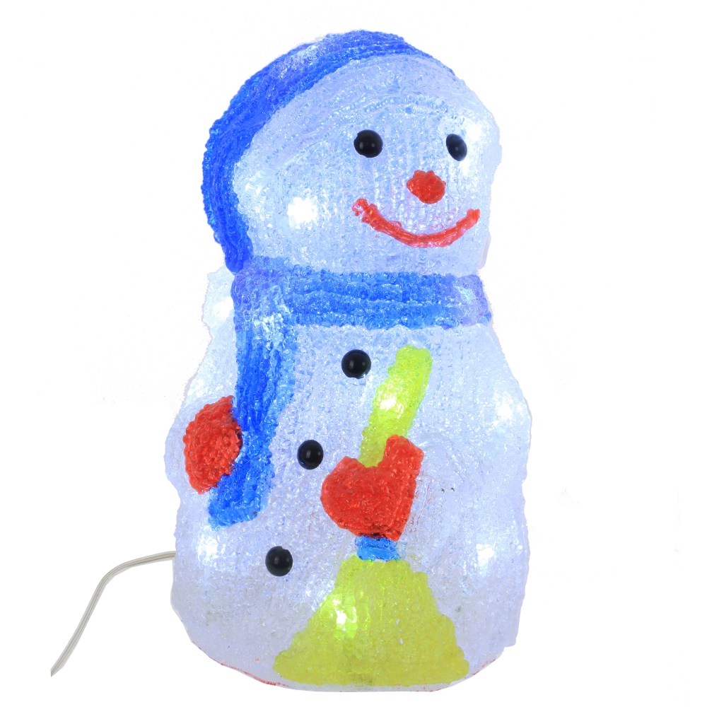 Изделие декоративное Снеговик от сети 14х14х25см по цене 