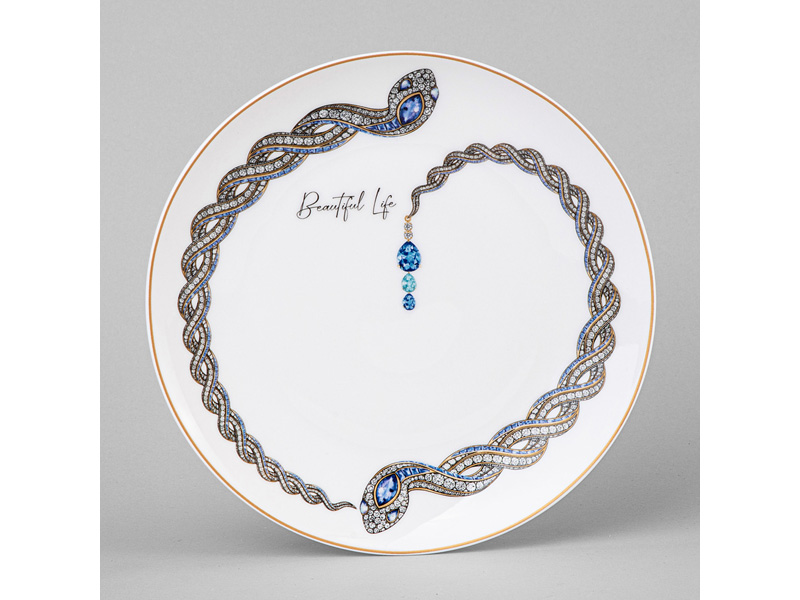 Тарелка закусочная Лефард Прекрасная жизнь Змея 20,5см, фарфор арт.590-572 по цене 