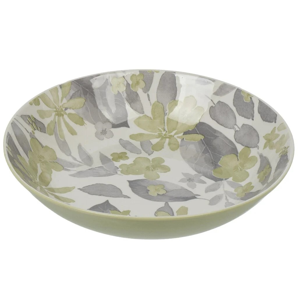 Тарелка суповая Блуминг зеленая 20см, фарфор арт.DMD237 по цене 