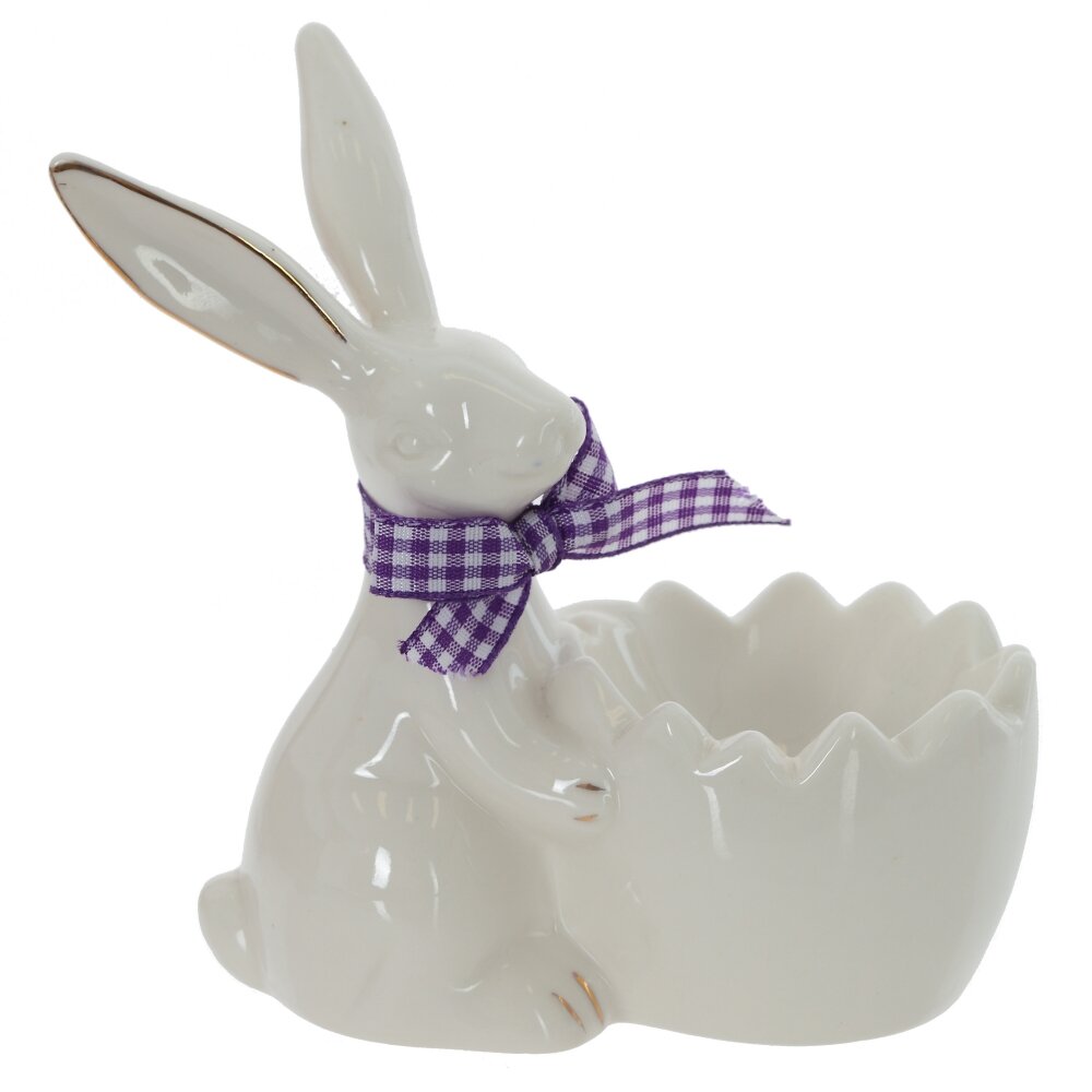 Подставка для яйца Заяц 11,5х5,5х11см, фарфор арт.816098 по цене 