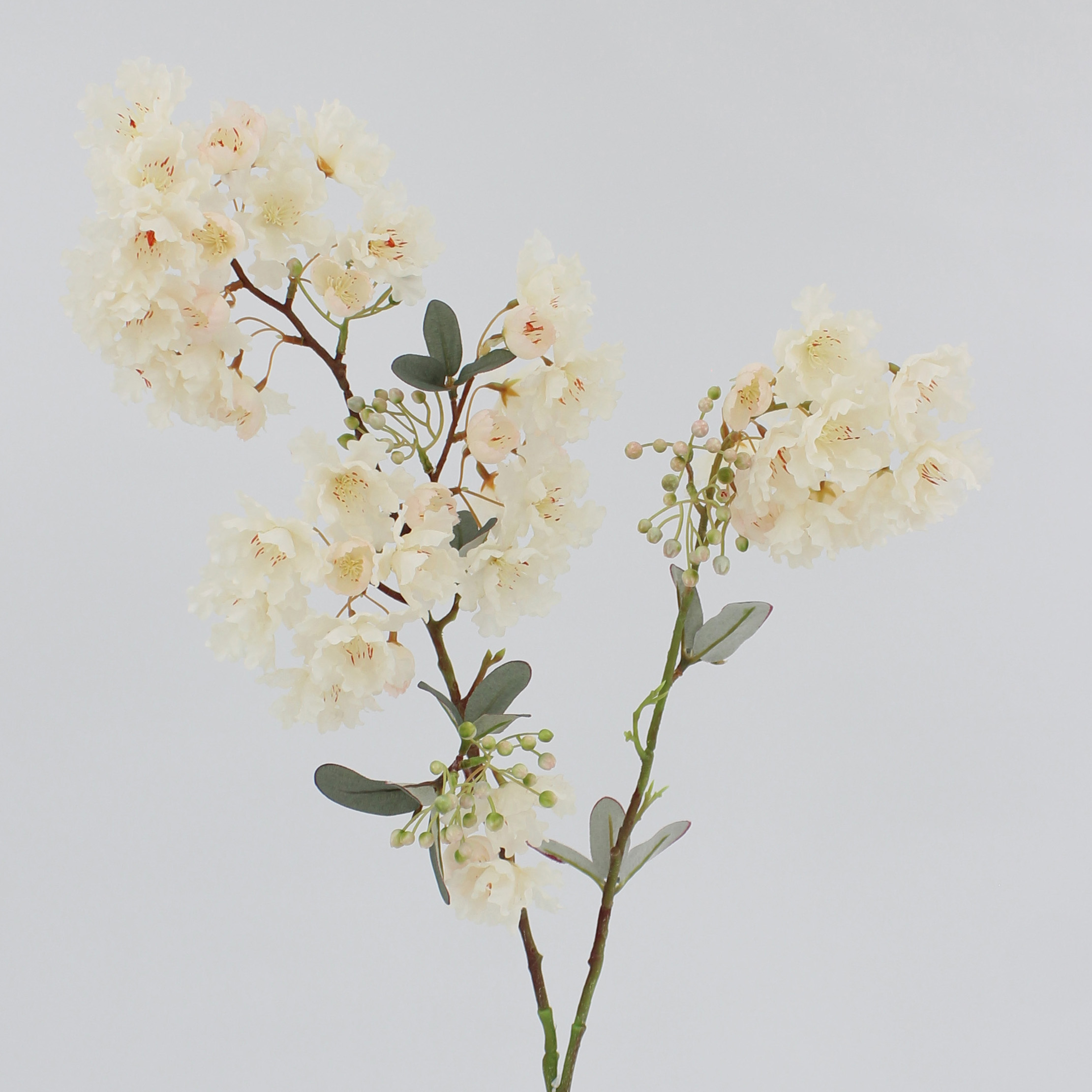 Цветок искусственный Ветка цветущая 90см, белый по цене 