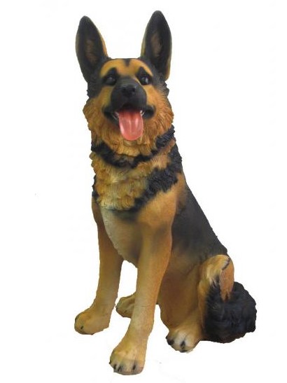 Фигура декоративная садовая Собака овчарка большая полистоун 85х55х43см по цене 