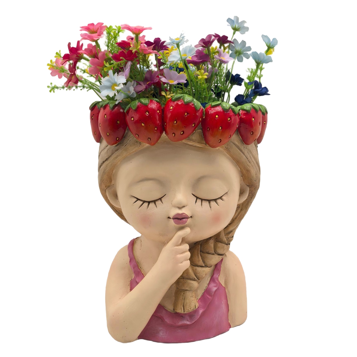 Кашпо Девочка 24х23х33см, магнезия по цене 