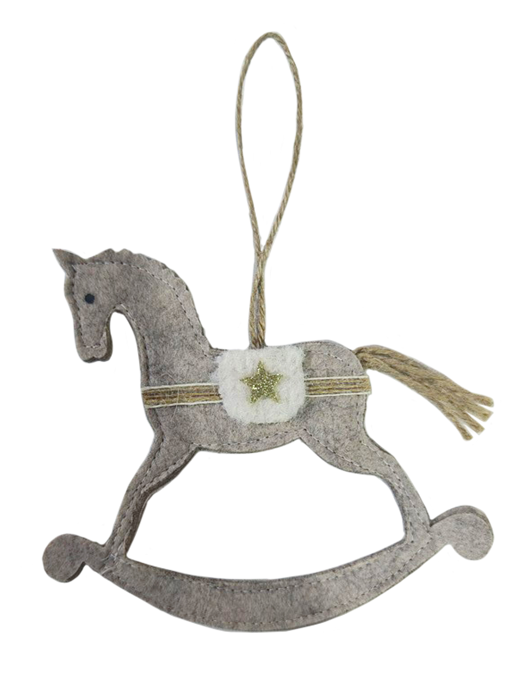 Украшение новогоднее Лошадка-качалка 15x12x1см, мдф арт.94537 по цене 