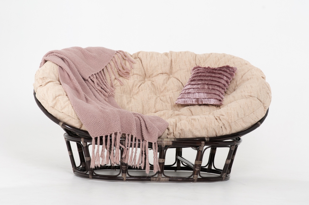 Кресло Мамасан двухместное темный коньяк 23/02 по цене 