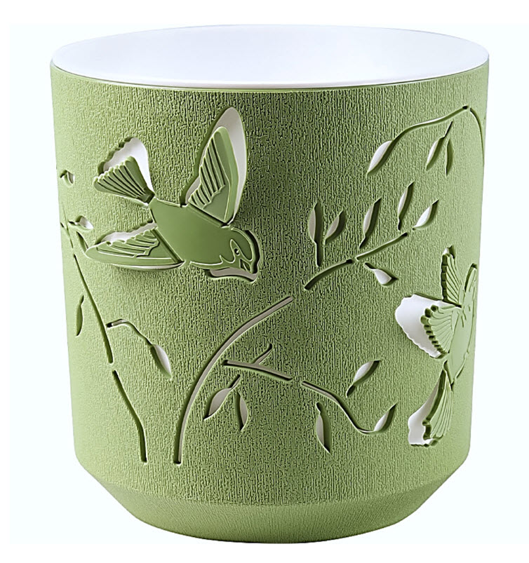 Кашпо Колибри 1,25л Оливковый-Белый арт.КШ-4646 по цене 