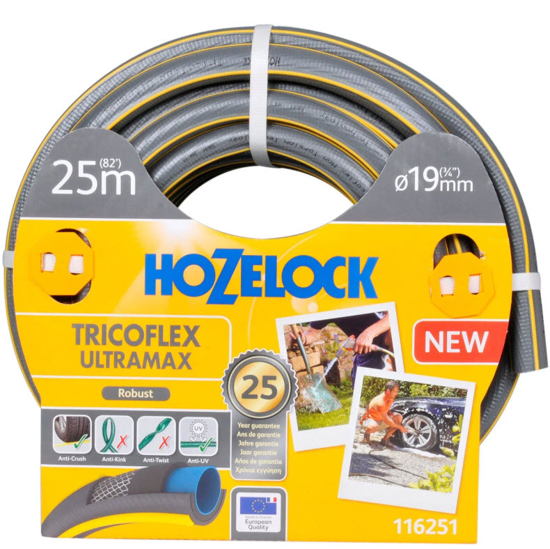 Шланг садовый 19мм 25м HoZelock Tricoflex Ultramax 116251 Б0046568 по цене 