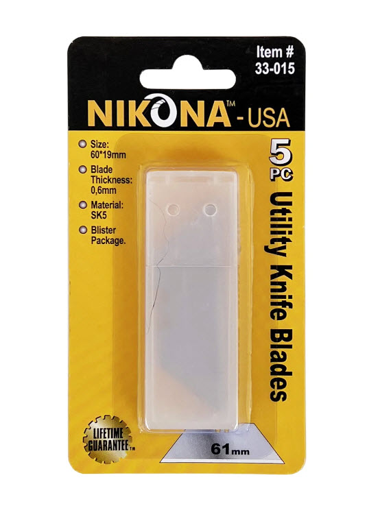 Лезвия НИКОНА для универсального ножа, 5шт, SK5, 60*19*0,6 мм по цене 