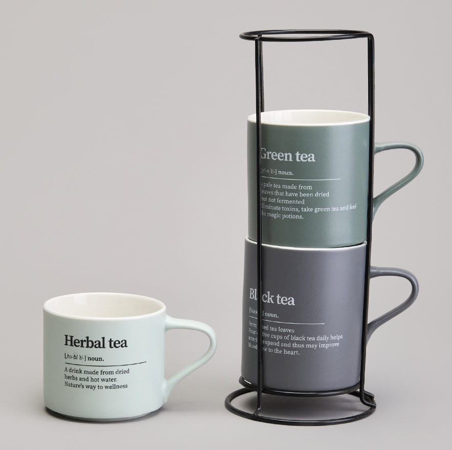 Набор кружек Лефард 3шт на метал.подставке, фарфор арт.756-472 по цене 