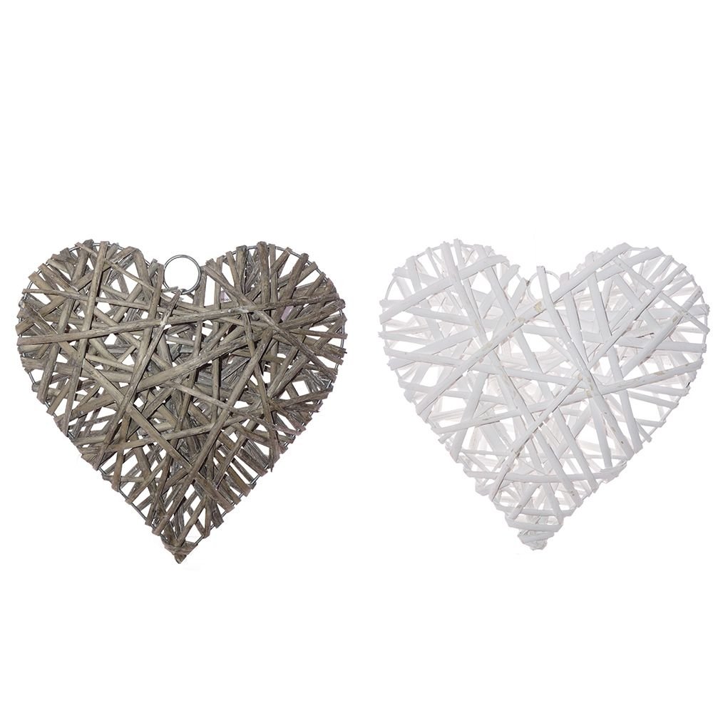 Украшение новогоднее Сердце без ленты 25см 2в. по цене 
