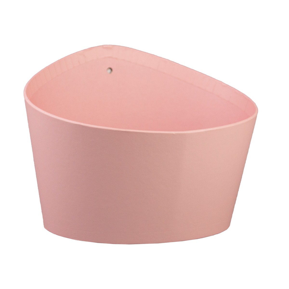 Кашпо для цветов Овальное картон 18x15x13см, розовый по цене 