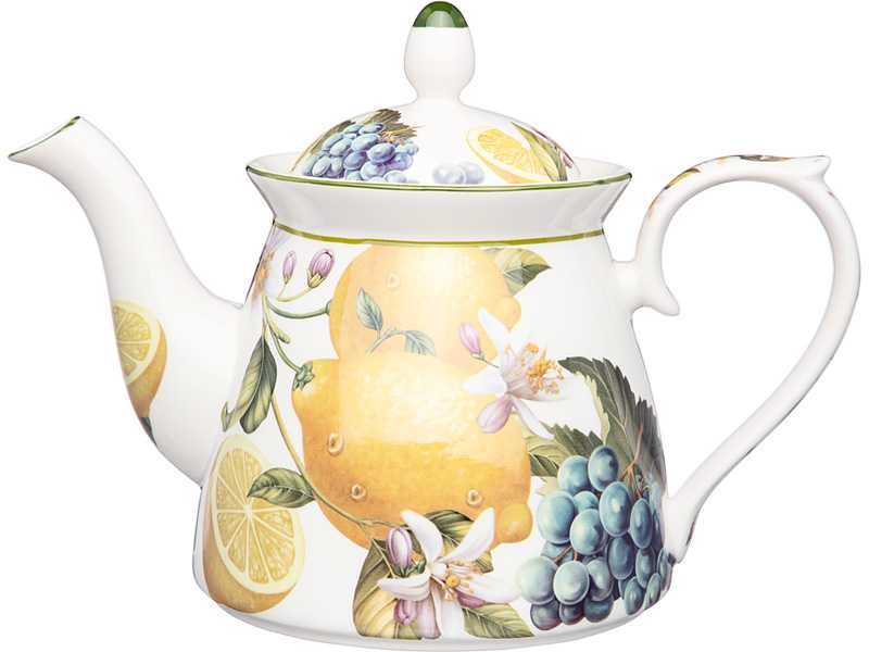 Чайник заварочный Лефард Фрукты 1000мл, фарфор арт.104-808 по цене 