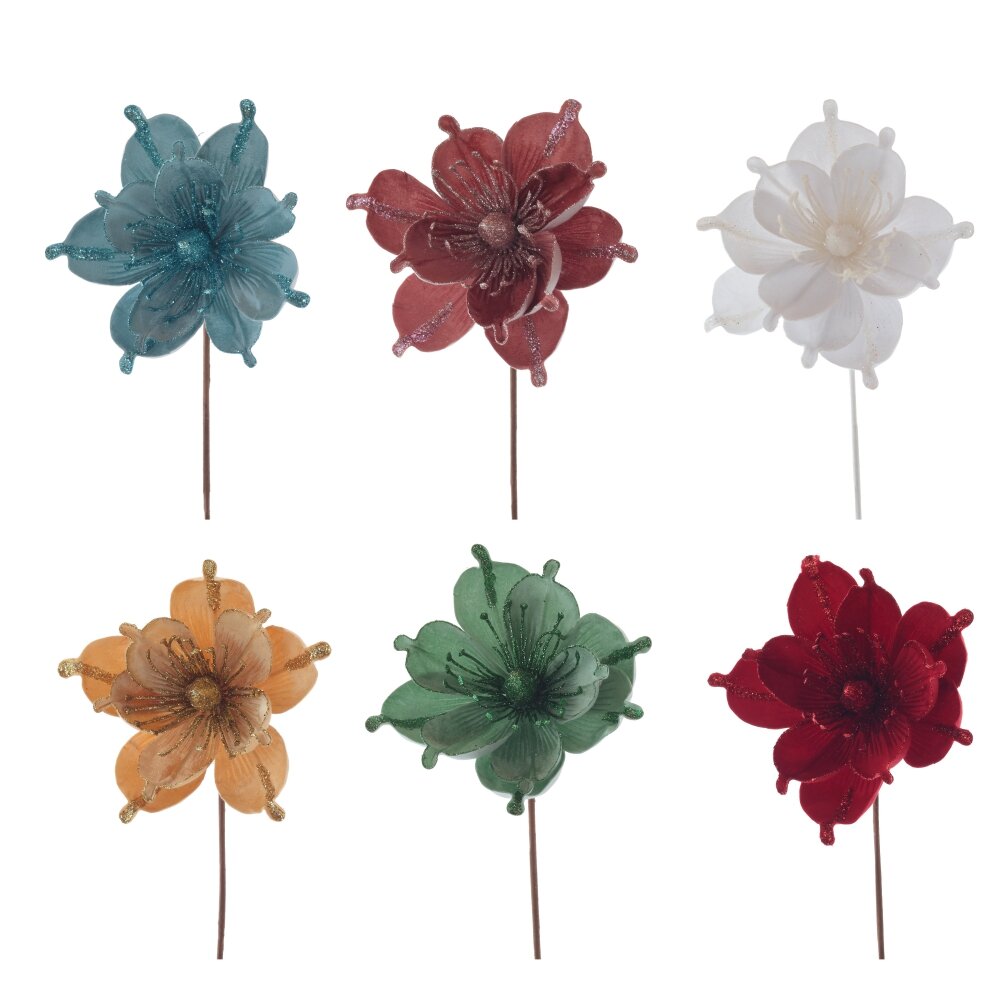 Цветок искусственный Магнолия 21х21х38см 6в. арт.811510 по цене 