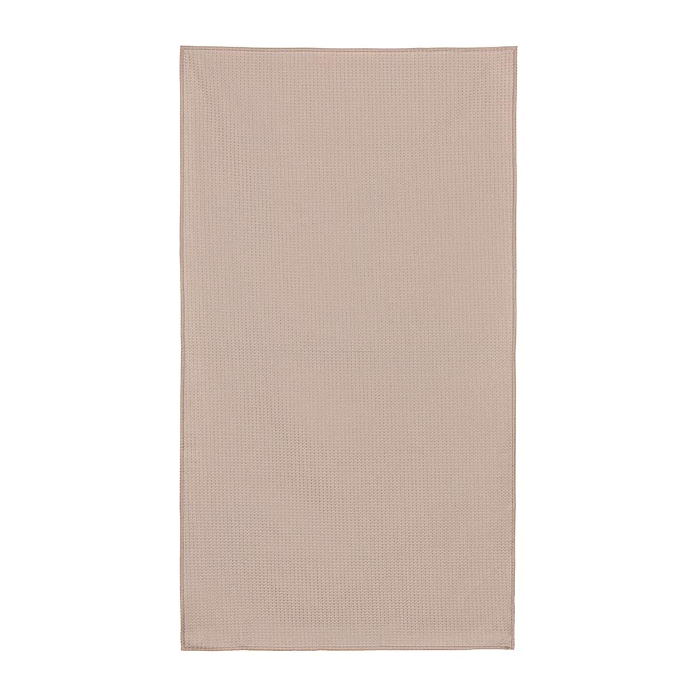 Вафельное полотенце простынь Банные штучки бежевый плотный крупная клетка 147х80см по цене 