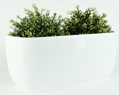 Ящик балконный с дренажной системой Фабио ВипСет 9,5л белый арт.АМBF-9,5-01 по цене 