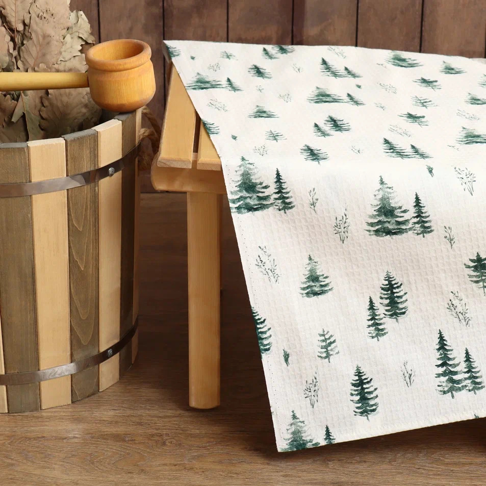 Простыня для бани Елочки 150х180см, хлопок арт.10548972 по цене 