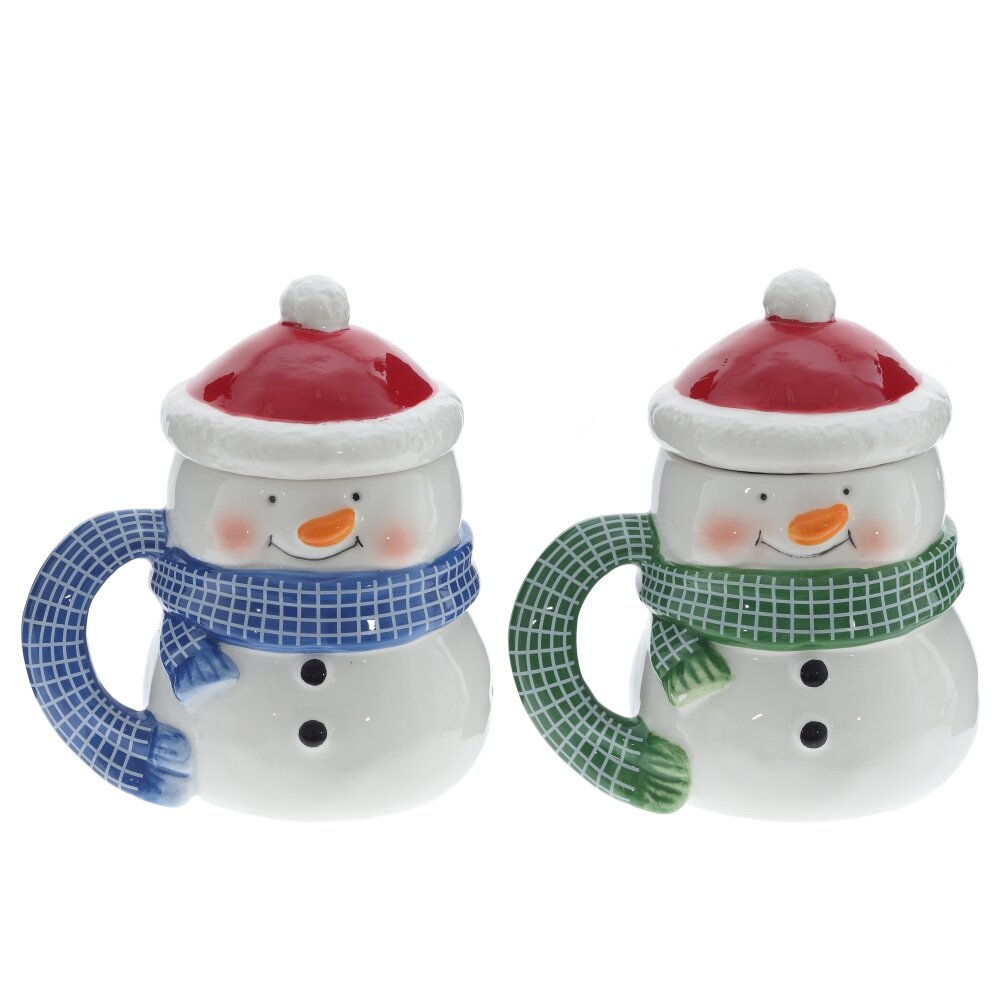 Кружка Снеговик 550мл 15х11х17см 2в., керамика арт.821729 по цене 
