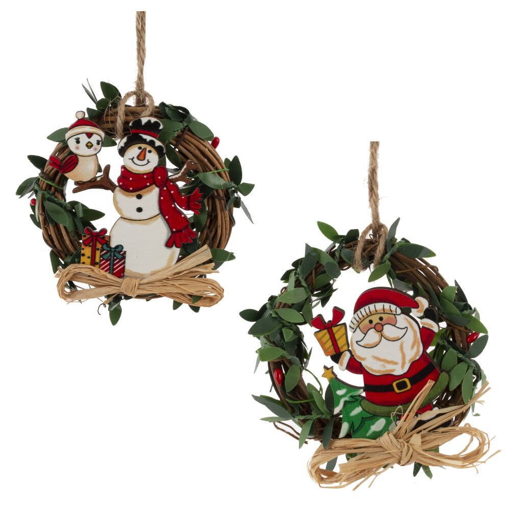 Панно подвесное Рождество 9х2,5х9,5см 2в. арт.822665 по цене 