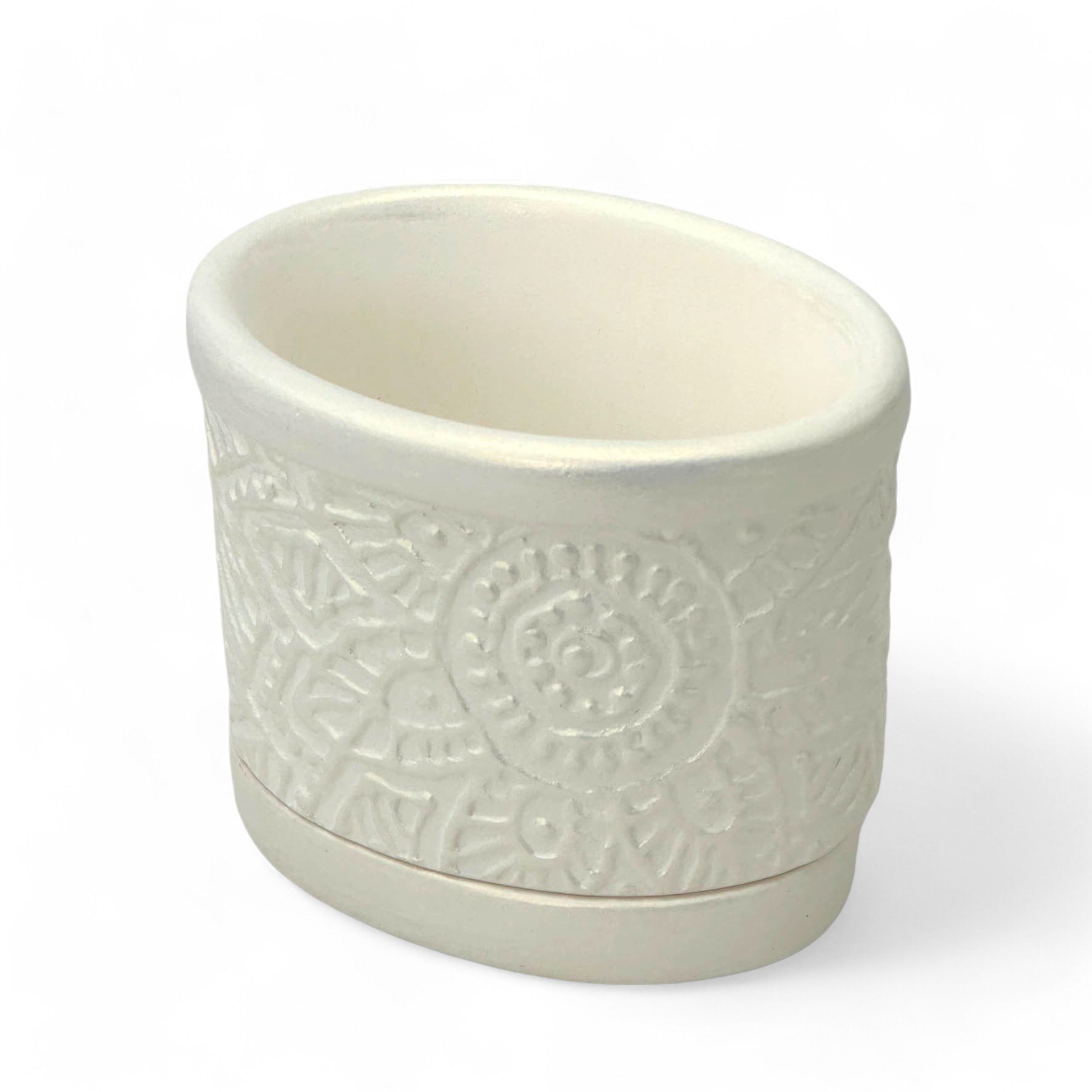 Горшок с поддоном Пейсли жемчуг 11х8х9см арт.731626 по цене 