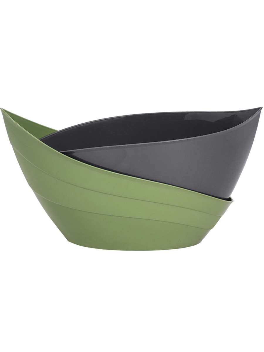 Кашпо Гармония 1,5л Оливковый-Антрацит арт.КШ-9062 по цене 