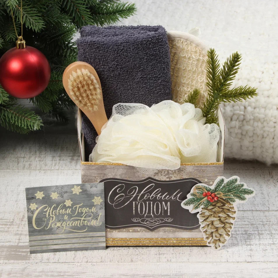 Набор подарочный Этель С Новым годом: полотенце 30х60см и акс 4пр арт.5142197 по цене 