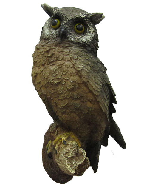 Фигура Навесная сова на ветке 25см, полистоун арт.ФП222 по цене 