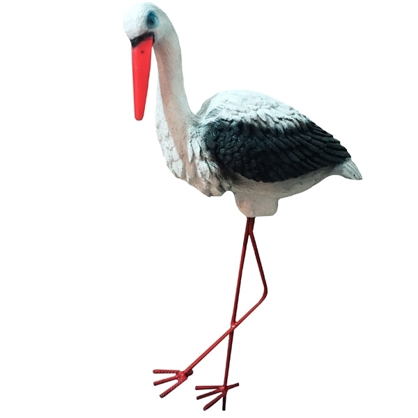 Фигура декоративная садовая Аист малый 33х15х66см, полистоун арт.123401/F140 по цене 