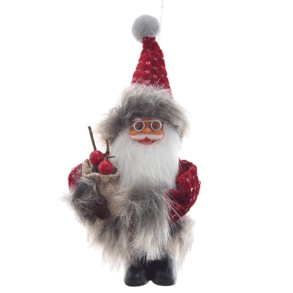 Фигурка Дед Мороз подвесной 12х5х18см арт.821843 по цене 