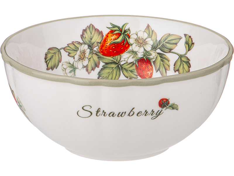 Салатник Лефрад Клубничка 15х7см 700мл фарфор арт.85-1896 по цене 