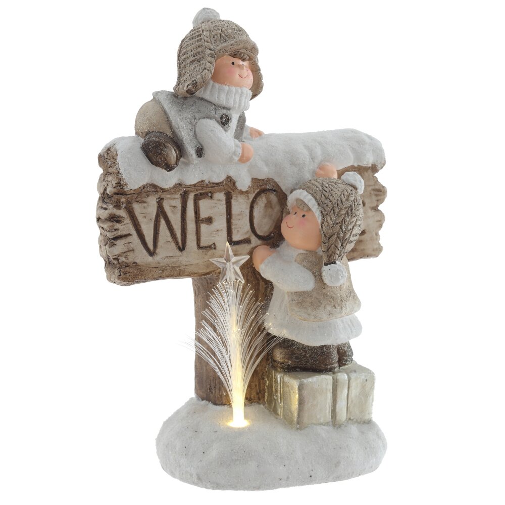 Фигурка с подсветкой Дети 29х17х42см, магнезия арт.806413 по цене 