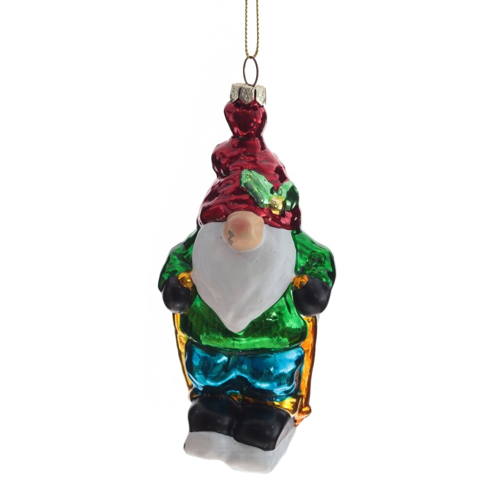 Украшение новогоднее Гном 6,5х5,5х15см арт.808981 по цене 