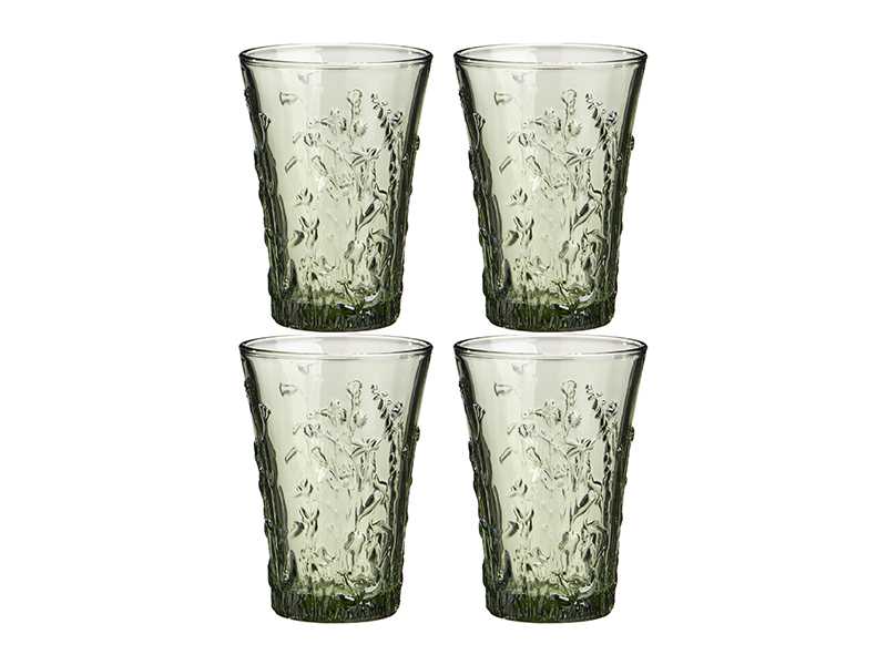 Набор стаканов 4шт Травы 330мл, стекло арт.750-014 по цене 