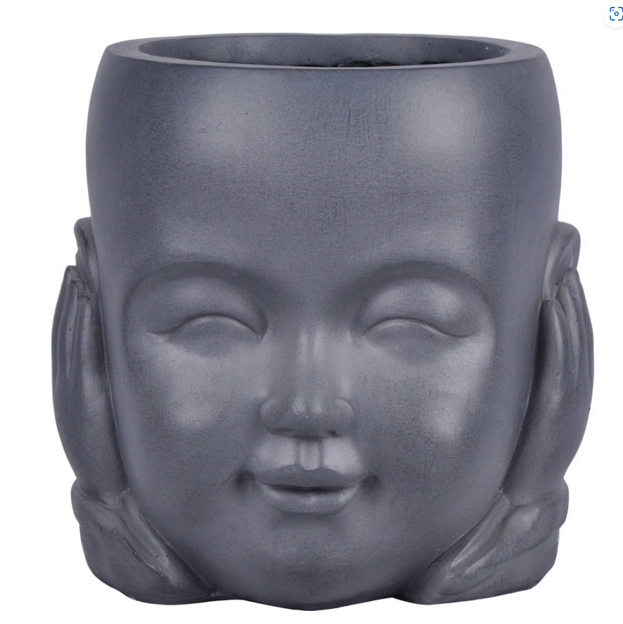 Кашпо Голова малыша-монаха 4,7л файберстоун, серый арт.KID-FP-TWO-LG-24 по цене 