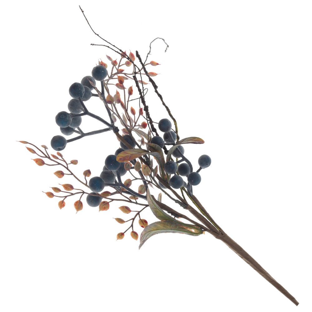 Изделие декоративное Ветка с ягодами 28х2х36см полимерные материалы, металл арт.762140 по цене 