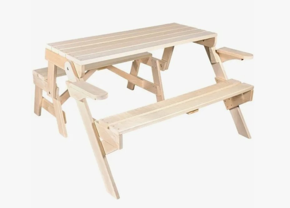 Скамья-стол раскладная Банные штучки липа 120см по цене 