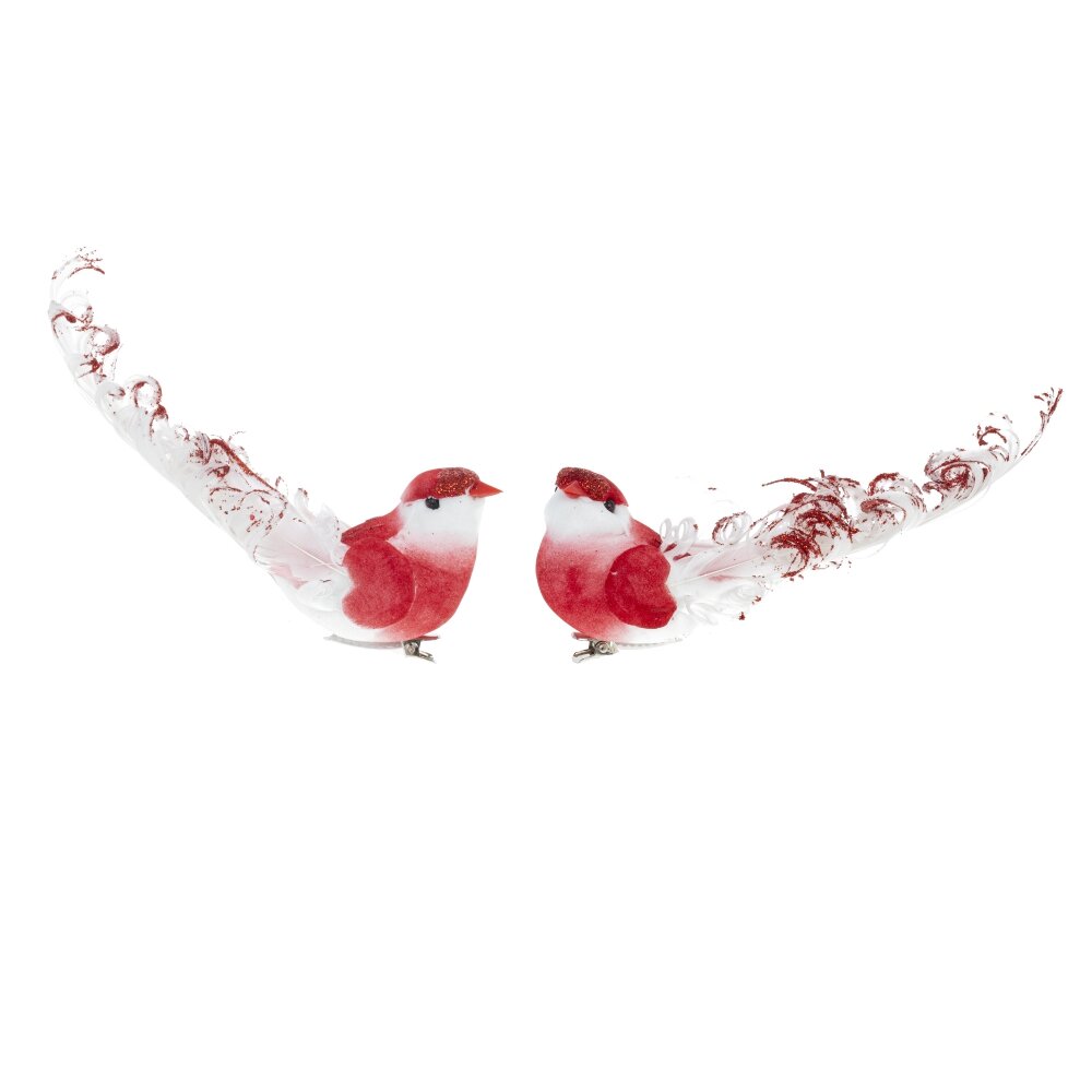 Изделие декоративное Птичка красная 15х4,5х5,5см 2в по цене 