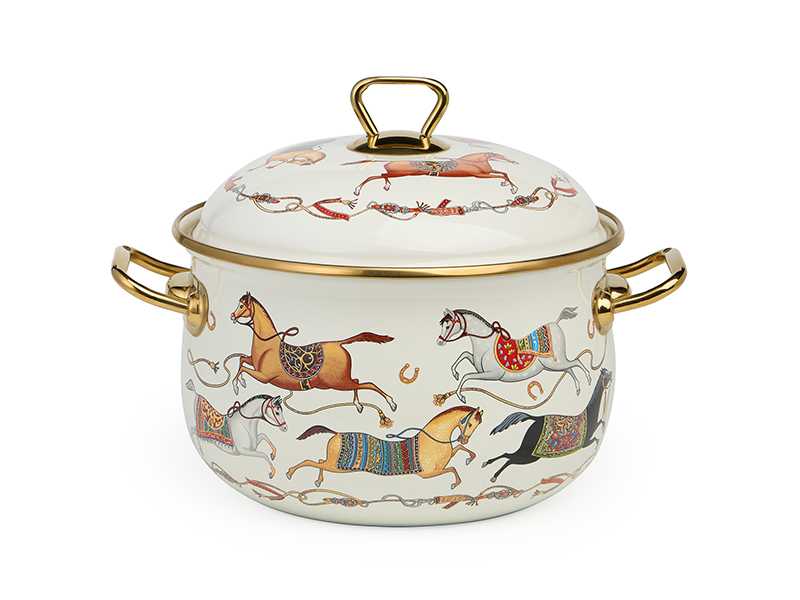 Кастрюля с крышкой Лефард эмаль Пассаж 3,8л 20см индукция арт.950-653 по цене 