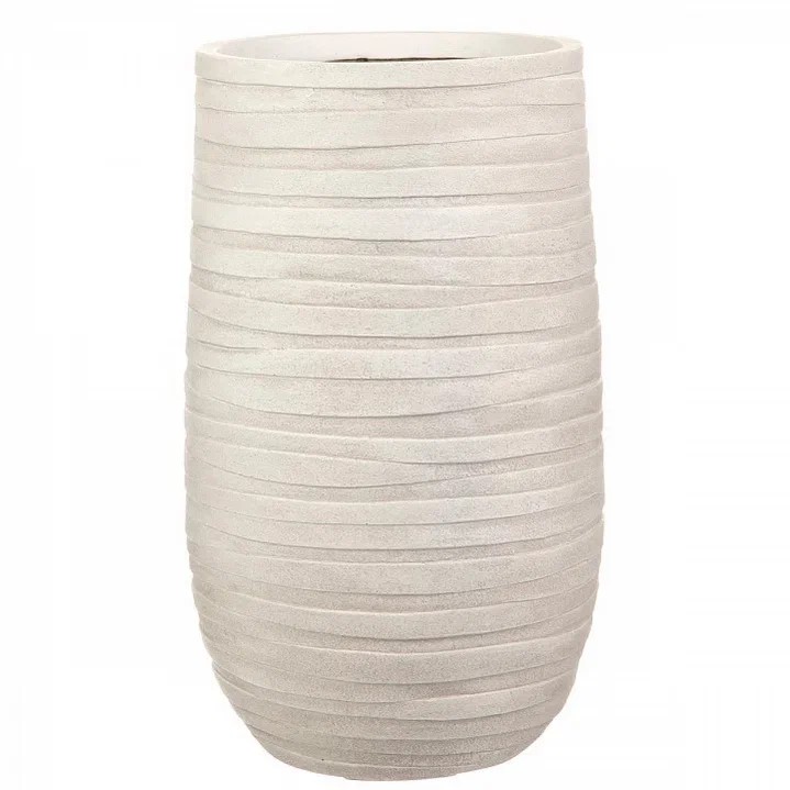 Кашпо Роу Высокое 13л 26х45см слоновая кость, файберстоун арт.ROWEV26-AW по цене 