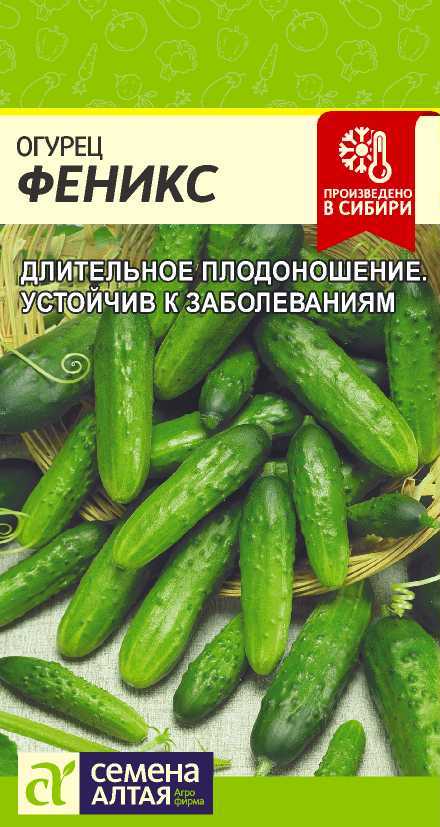 Семена Огурец пчёлоопыляемый Феникс 0,5г Семена Алтая 