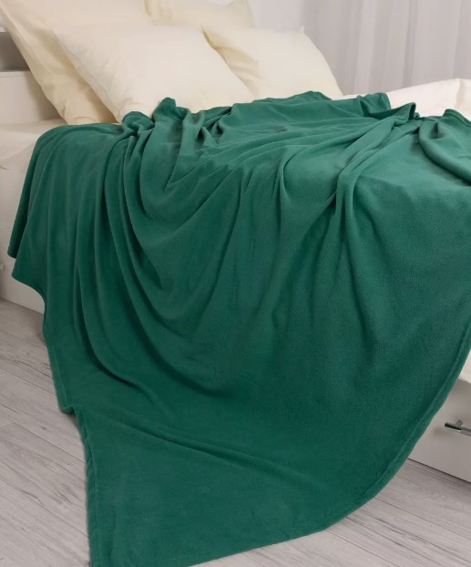 Плед флисовый Веллнесс зеленый 150х200см арт.WPL152-Green по цене 