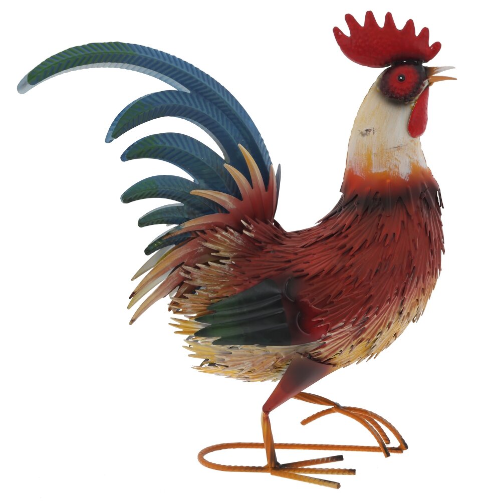 Фигура декоративная Петух 37х15,5х41,5см, металл арт.818612 по цене 