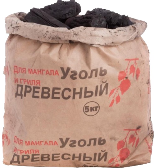 Уголь для мангала и гриля березовый 5кг по цене 