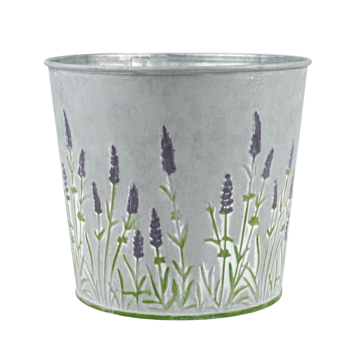 Кашпо Лаванда 13,5x12,5см серый, металл по цене 