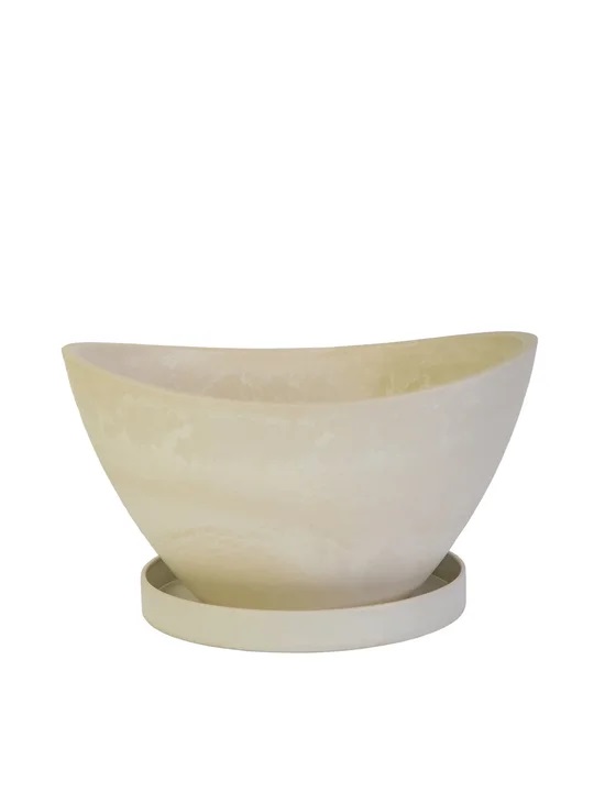 Горшок для растений ГринШип Чаша светло-песочный 41х30х23см, пластик, арт.H-09YB41-1 по цене 