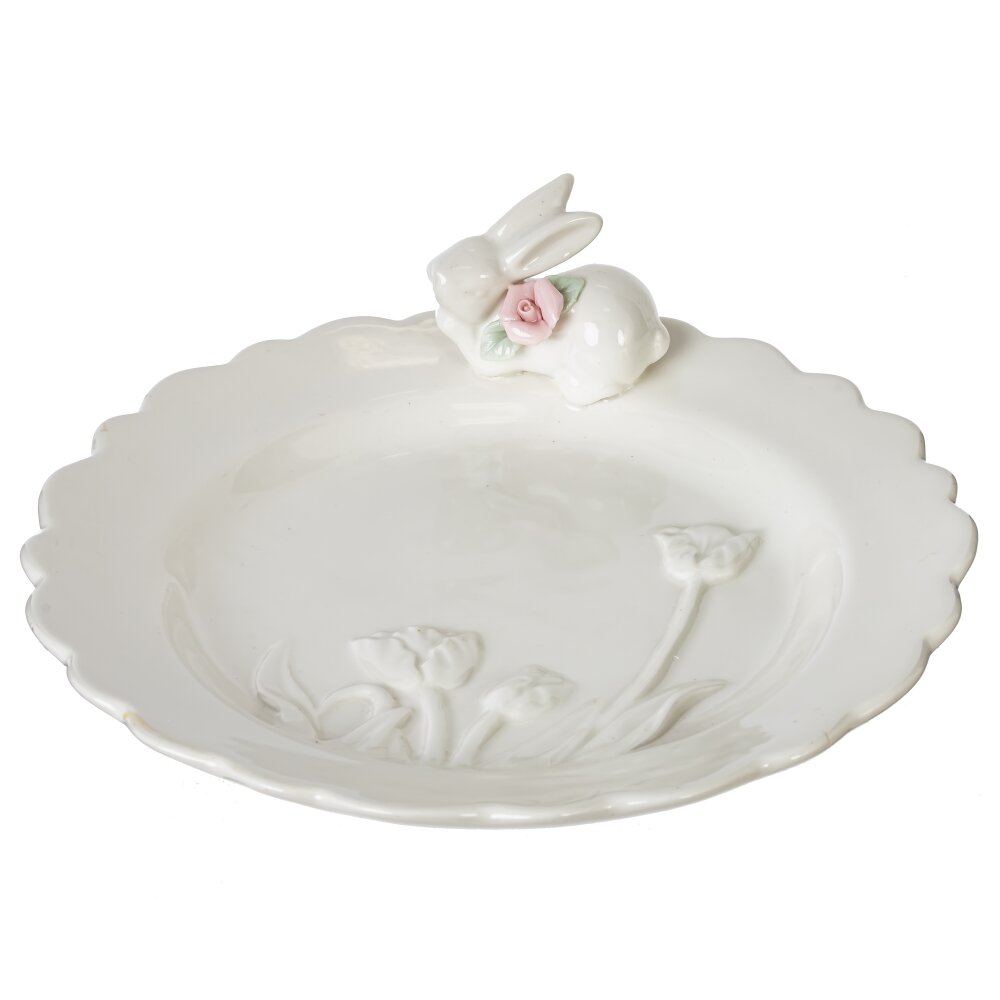 Блюдо Зайка 20,5х20,5х6,5см, фарфор арт.818366 по цене 