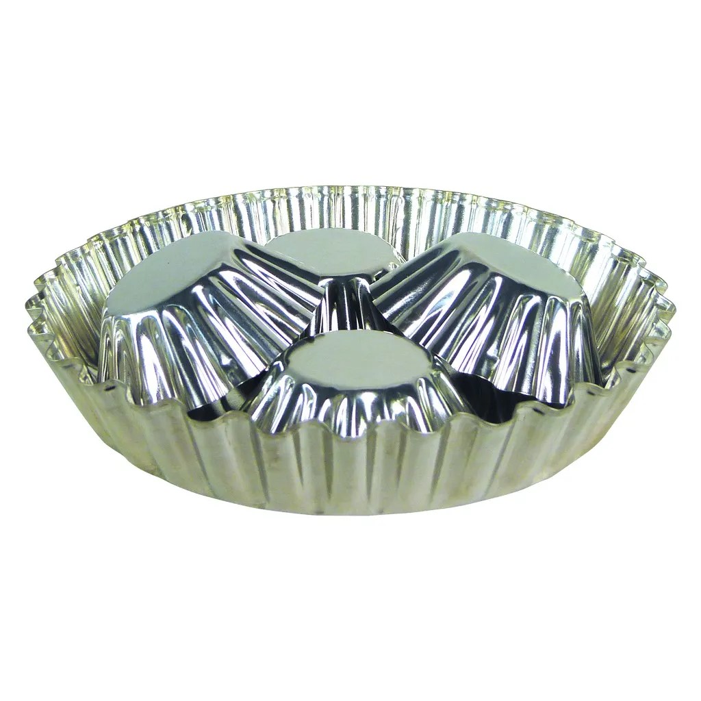 Набор форм для выпечки 5шт: 20,2х16х3,8см 1шт, 8,3х4,5х3 4шт, металл арт.NF011 по цене 