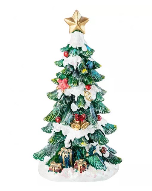 Фигура декоративная Елка новогодняя с игрушками Н-38см полистоун арт.НФ337 по цене 